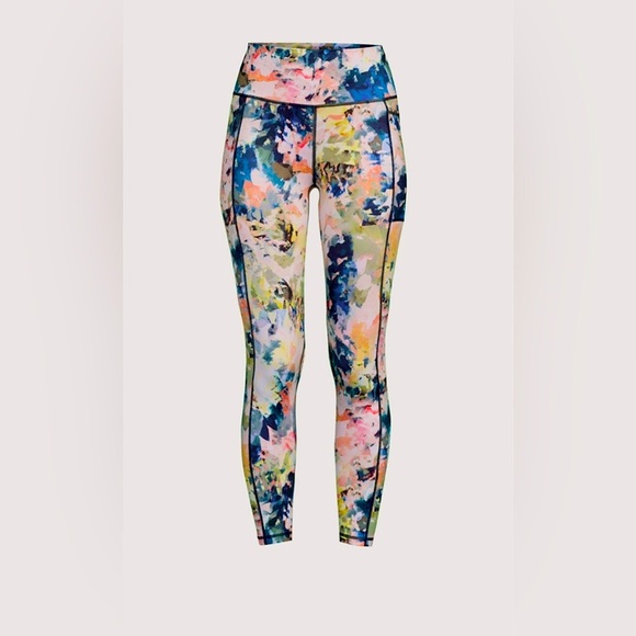 Sweaty Betty Super Sculpt 7/8 Leggings Watercolor Design - Picture 3 of 9